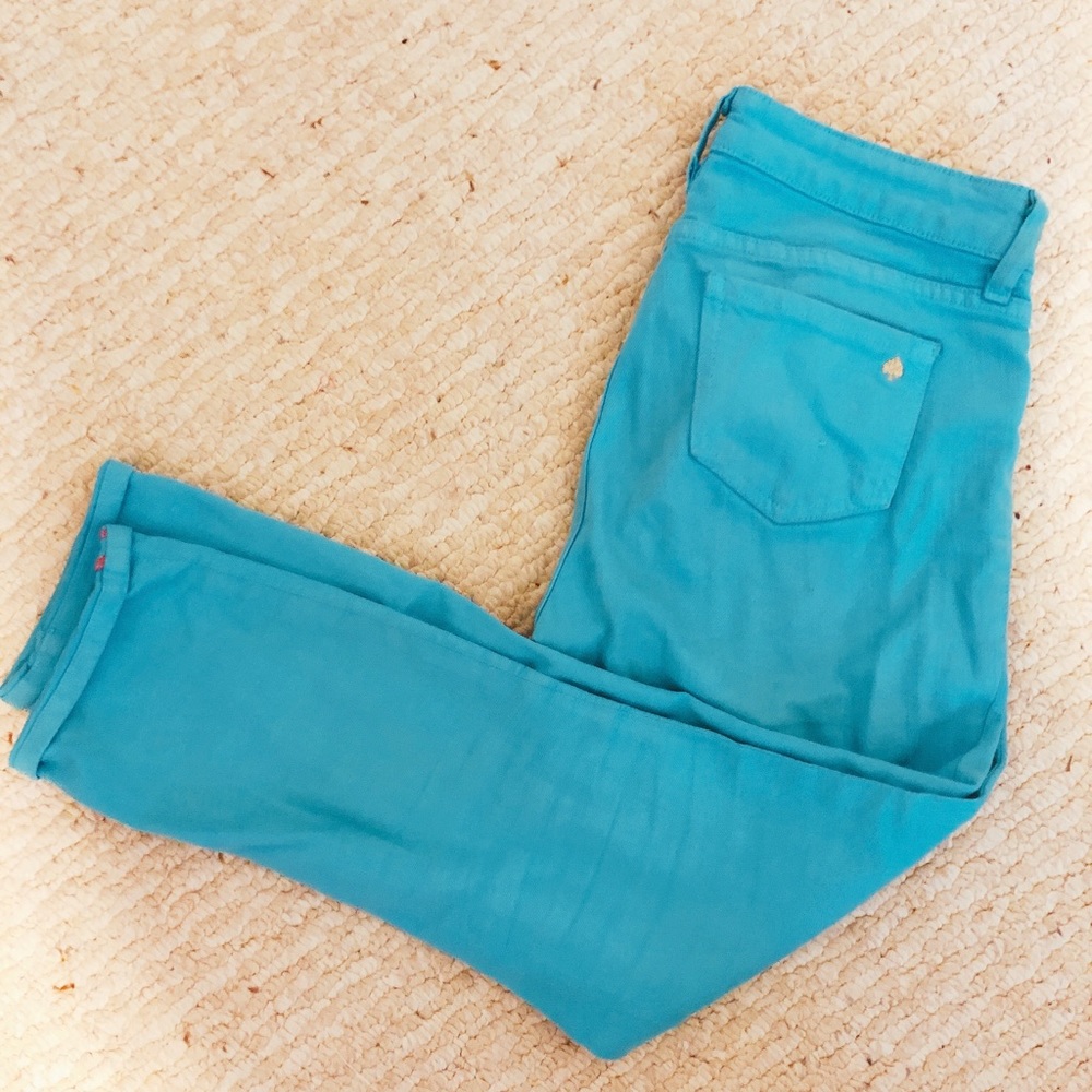Kate Spade bright blue skinny jean capris